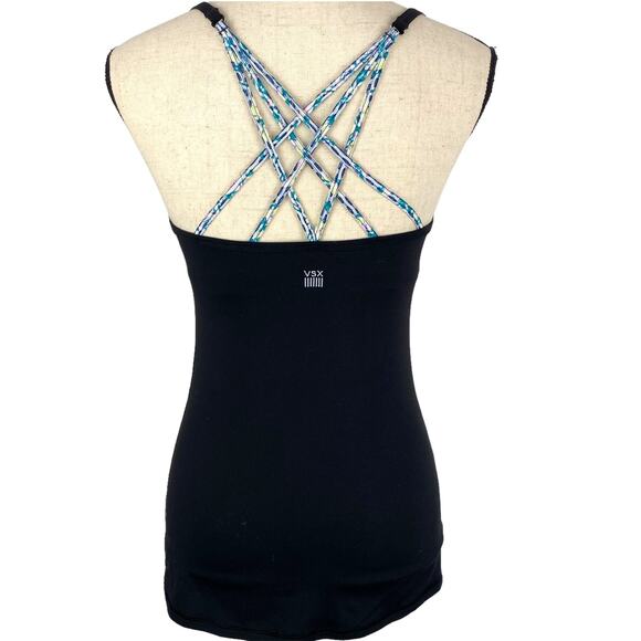 Victorias Secret Sport Athletic Tank Top Strappy Back Workout Active Black Sm - Picture 3 of 12